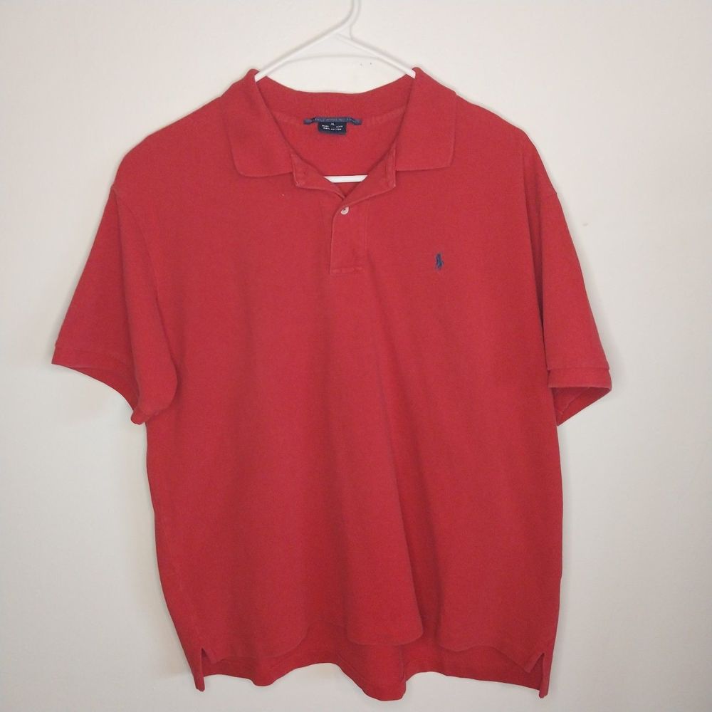Men's Ralph Lauren Sport Red Polo Shirt - XL